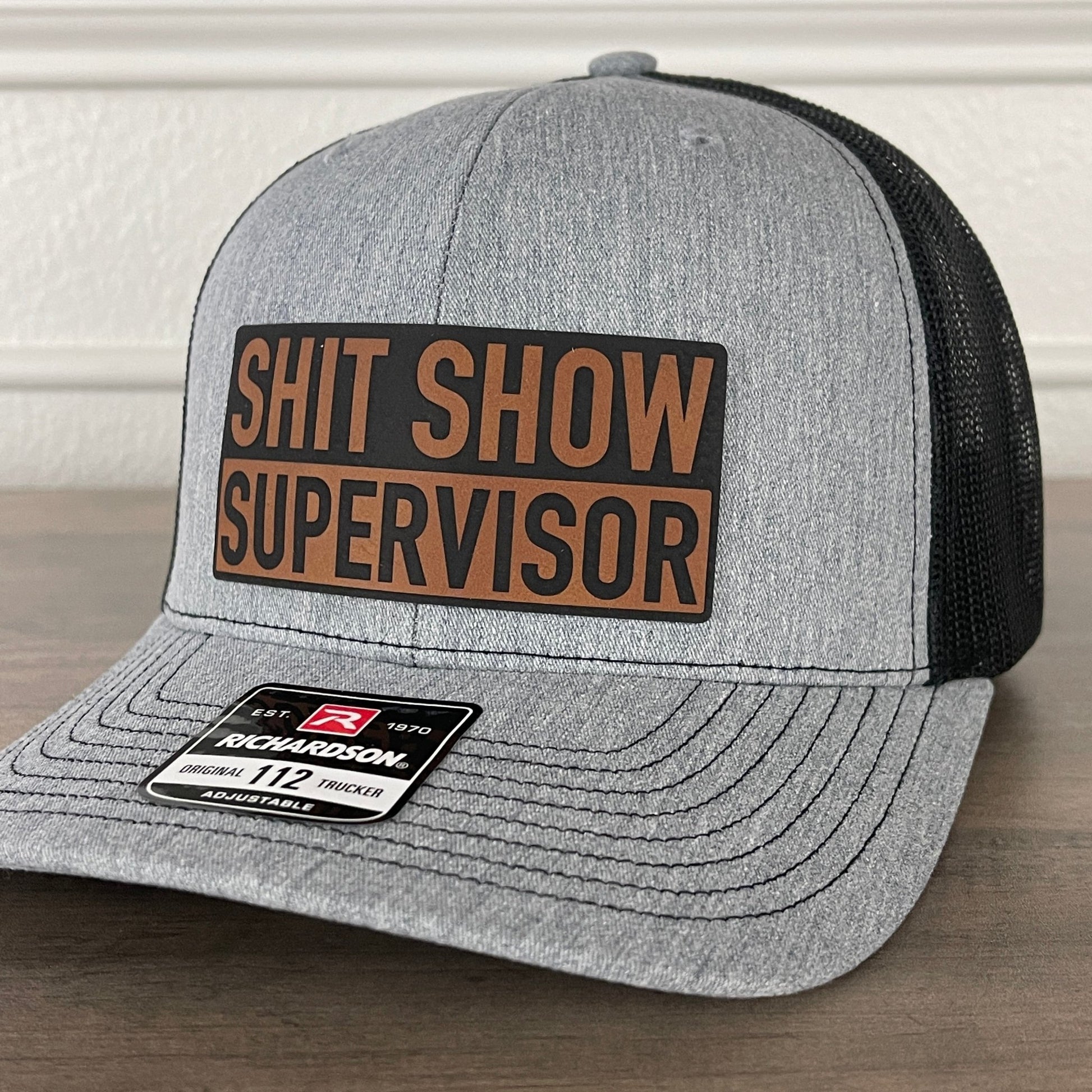 Sh*t Show Supervisor Leather Patch Hat - Hollow Point Society - Patch Hat