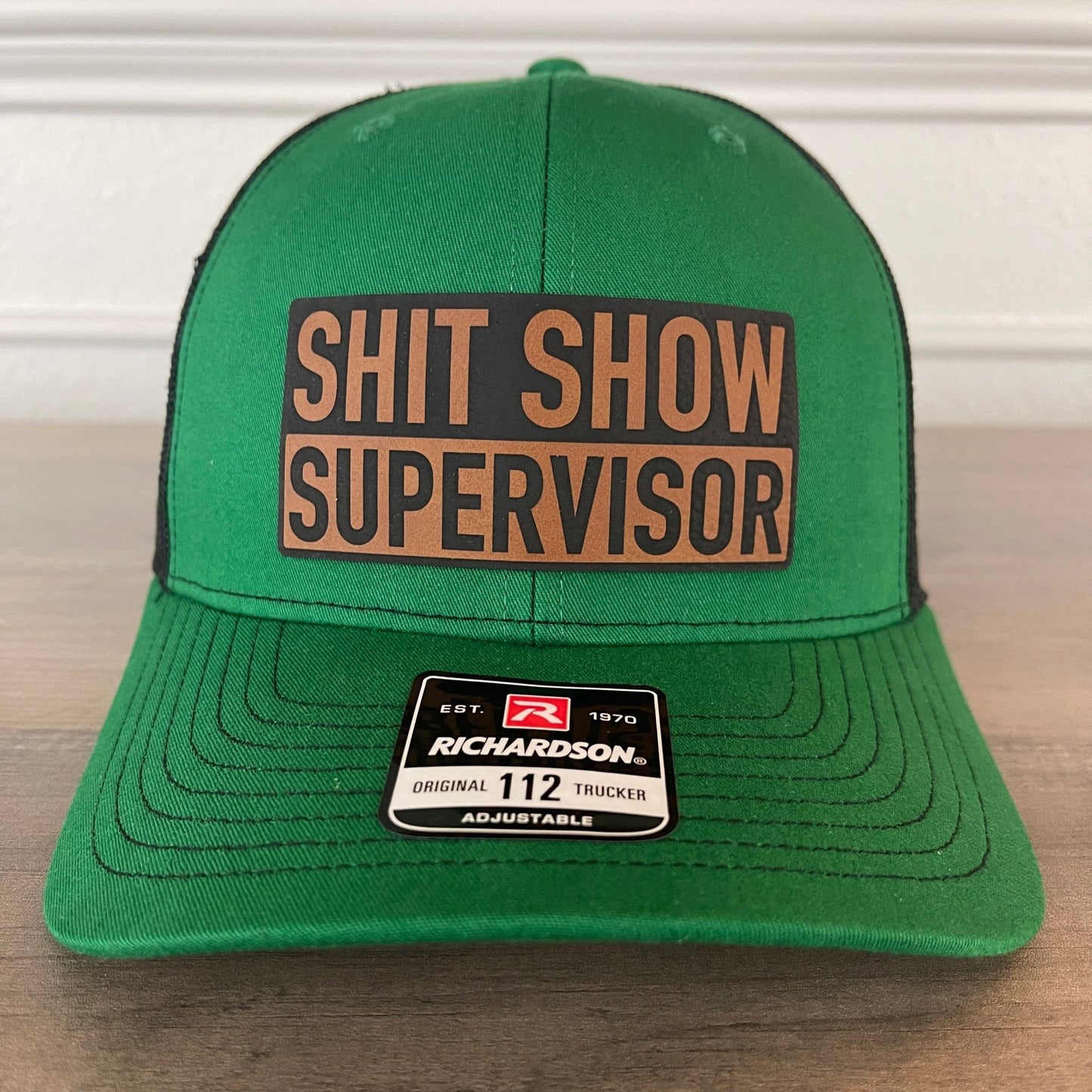 St. Patrick's Day Sh*t Show Supervisor Green Leather Patch Hat - Hollow Point Society - Patch Hat