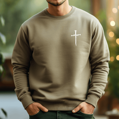Three Nail Cross Men's Christian Sweater - Hollow Point Society - Sweater