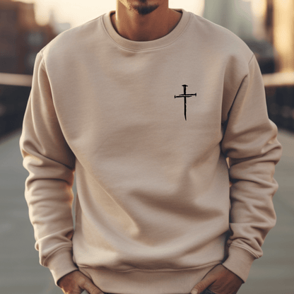 Three Nail Cross Men's Christian Sweater - Hollow Point Society - Sweater