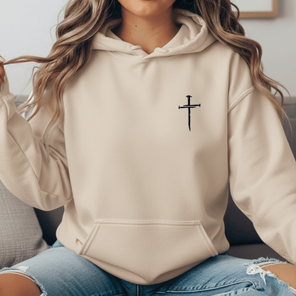 Three Nail Cross Sweater Women's Christian Hooded Sweatshirt - Hollow Point Society - Sweater
