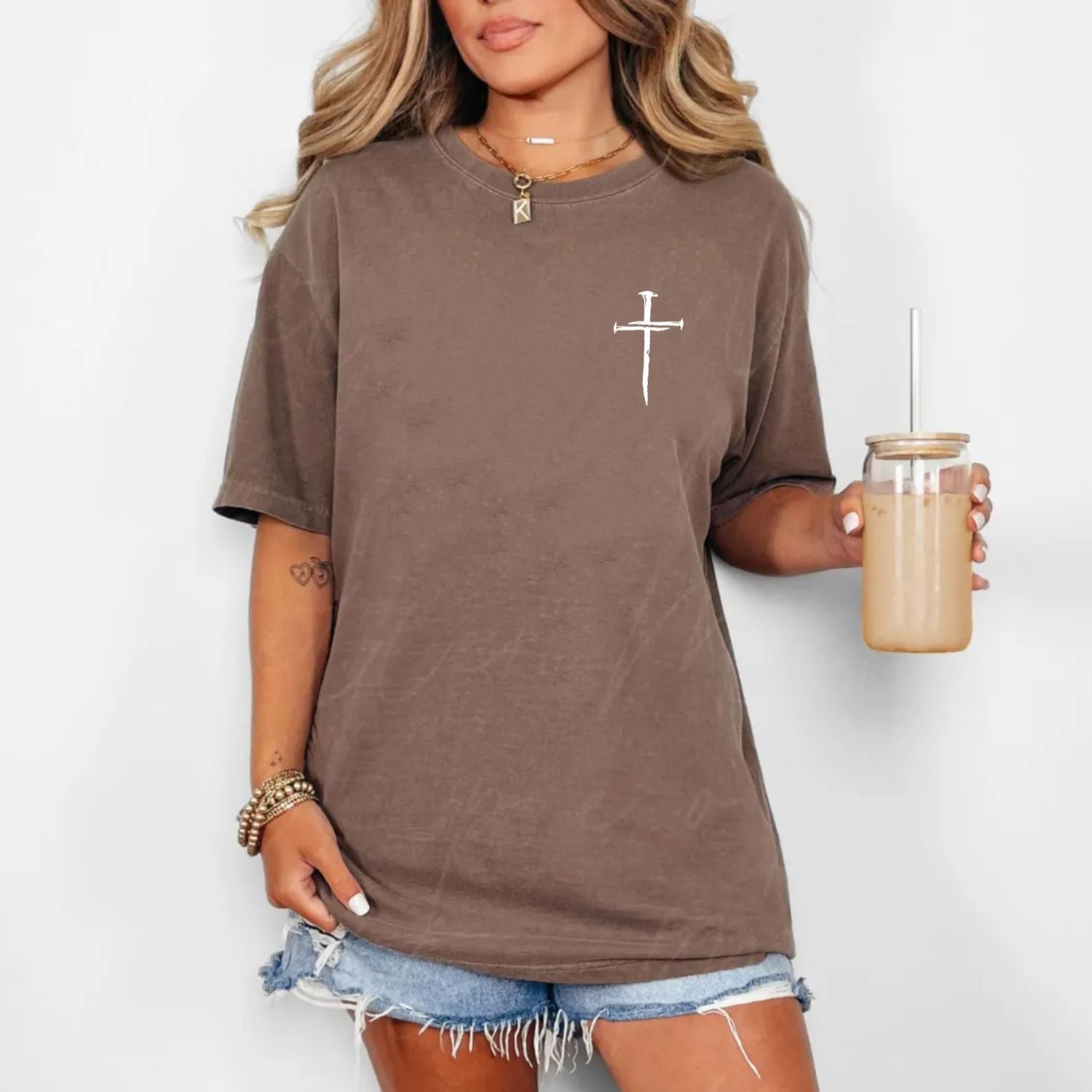 Three Nail Cross Women's Christian T Shirt (Multiple Colors) - Hollow Point Society - T-Shirt