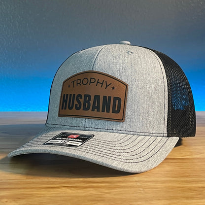 TROPHY HUSBAND Funny Leather Patch Hat - Hollow Point Society - Patch Hat