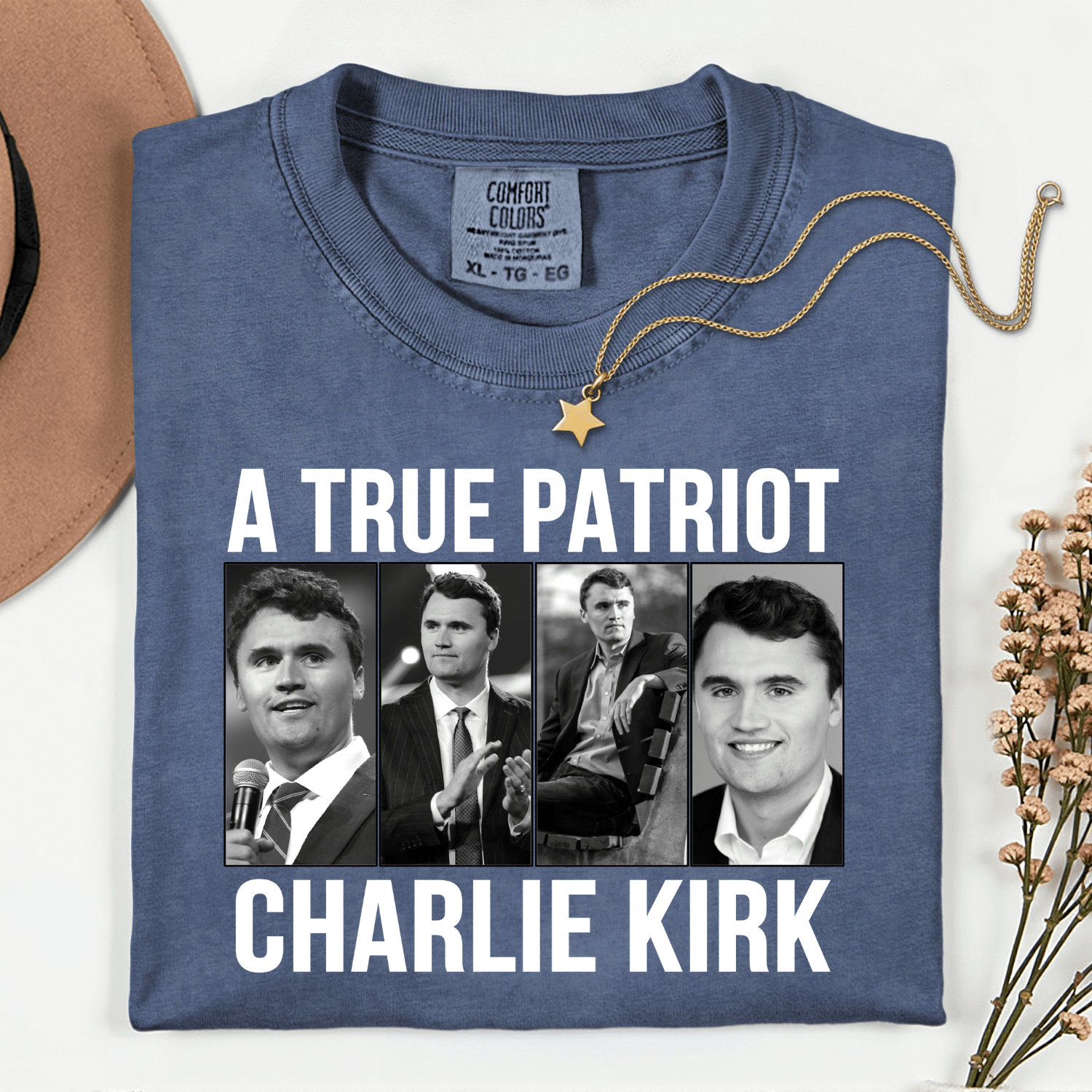 True Patriot Charlie Kirk Comfort Colors T-Shirt - Hollow Point Society - T-Shirt