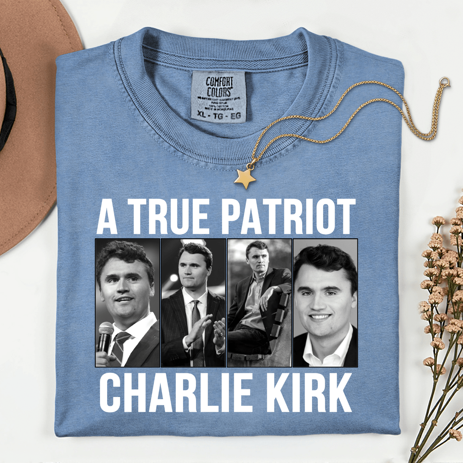 True Patriot Charlie Kirk Comfort Colors T-Shirt - Hollow Point Society - T-Shirt