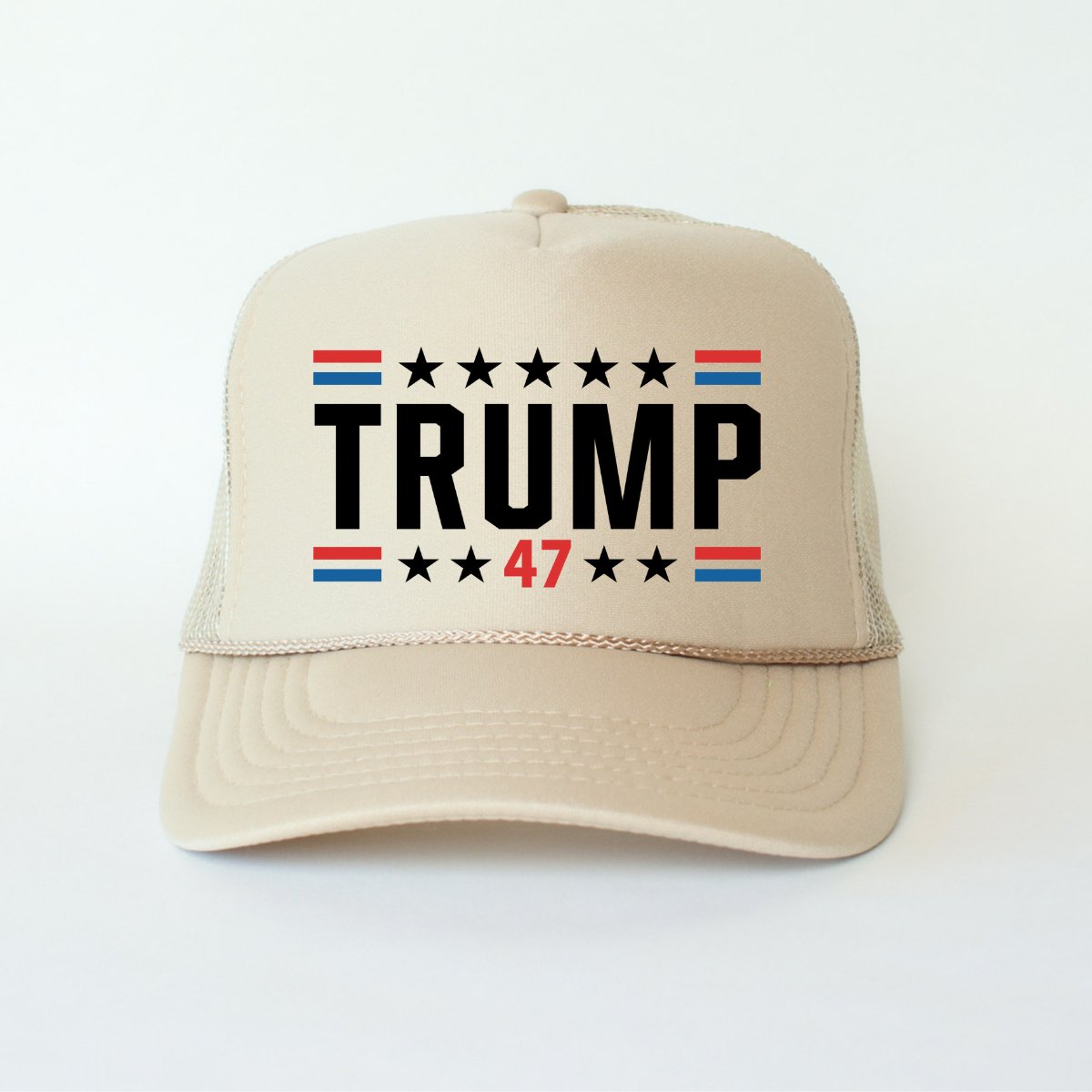 Trump 47 Classic Foam Trucker Hat Khaki - Hollow Point Society - Trucker Hat