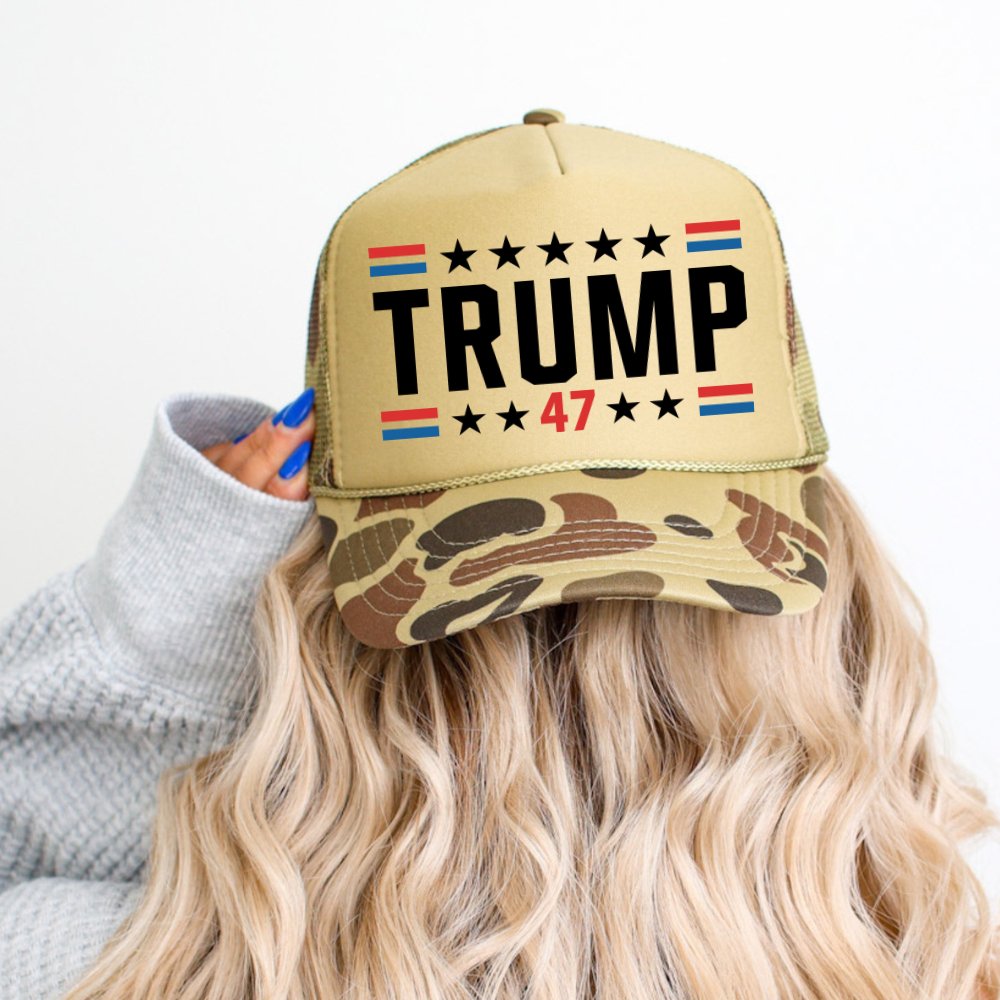 Trump 47 Hat Classic Foam Trucker Hat - Hollow Point Society - Trucker Hat