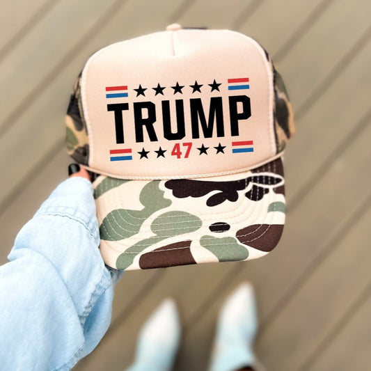 Trump 47 Hat Classic Foam Trucker Hat - Hollow Point Society - Trucker Hat