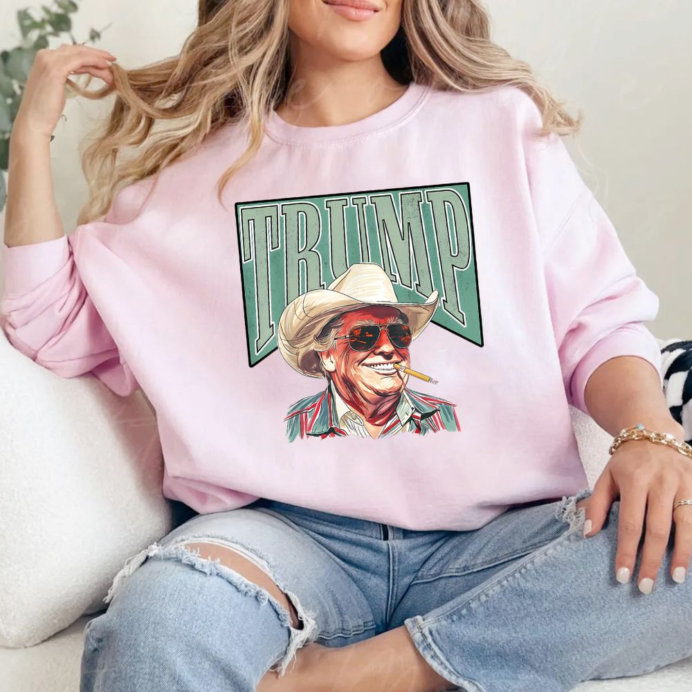 Trump Cowboy Western Sweatshirt Women's Trump Sweater (4 colors) - Hollow Point Society - Sweater