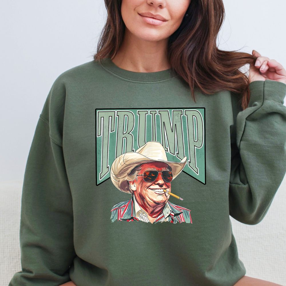 Trump Cowboy Western Sweatshirt Women's Trump Sweater (4 colors) - Hollow Point Society - Sweater