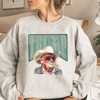 Trump Cowboy Western Sweatshirt Women's Trump Sweater (4 colors) - Hollow Point Society - Sweater