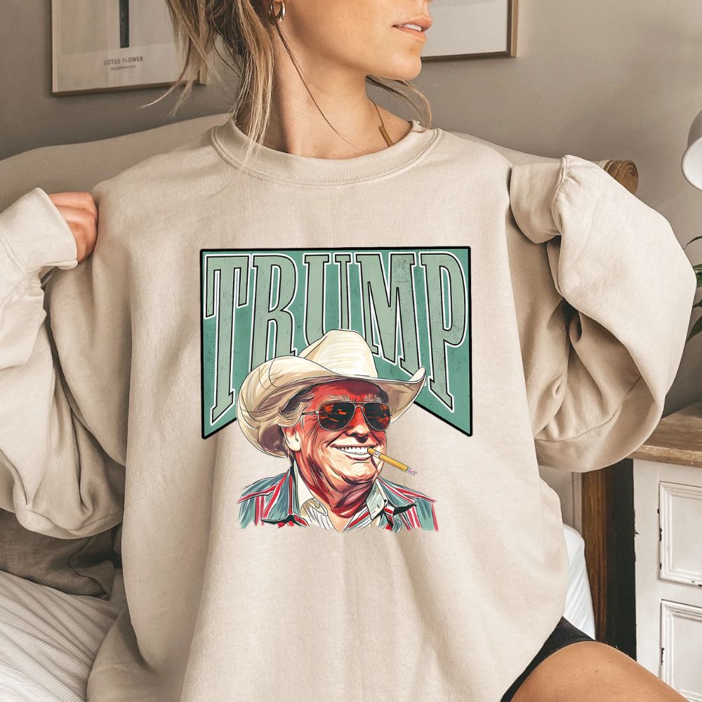 Trump Cowboy Western Sweatshirt Women's Trump Sweater (4 colors) - Hollow Point Society - Sweater