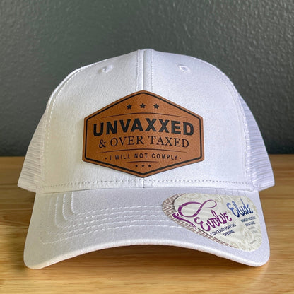 Unvaxxed and Overtaxed Ponytail Hat Rawhide Patch Women's Hat - Hollow Point Society - Patch Hat