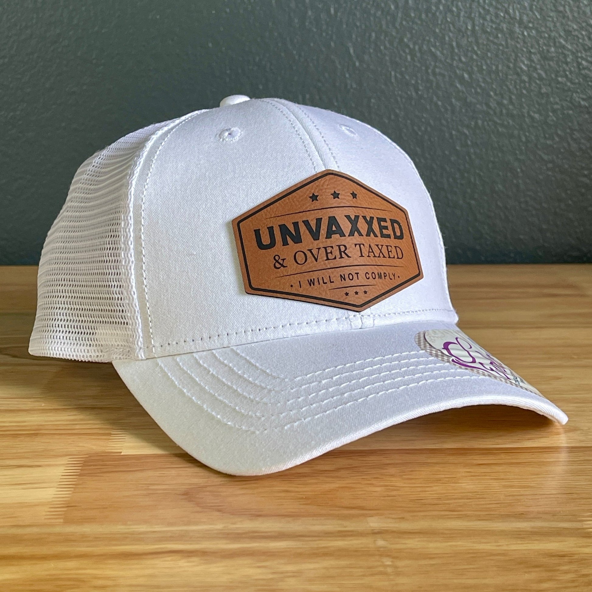 Unvaxxed and Overtaxed Ponytail Hat Rawhide Patch Women's Hat - Hollow Point Society - Patch Hat