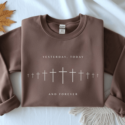 Yesterday, Today and Forever Christian Faith Gildan Jesus Sweatshirt - Hollow Point Society - Sweater