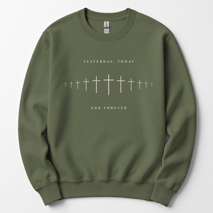 Yesterday, Today and Forever Christian Faith Gildan Jesus Sweatshirt - Hollow Point Society - Sweater
