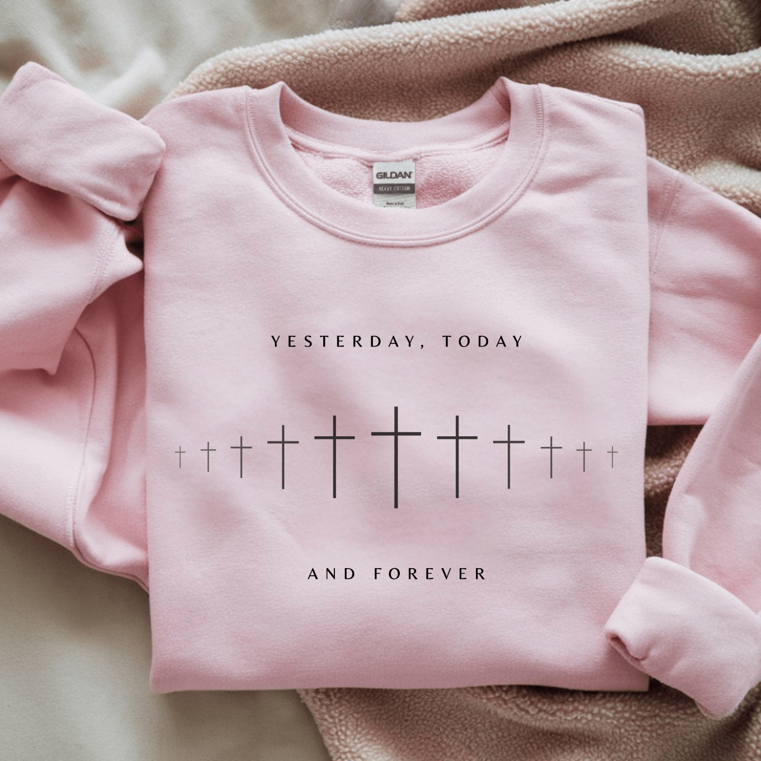 Yesterday, Today and Forever Christian Faith Gildan Jesus Sweatshirt - Hollow Point Society - Sweater