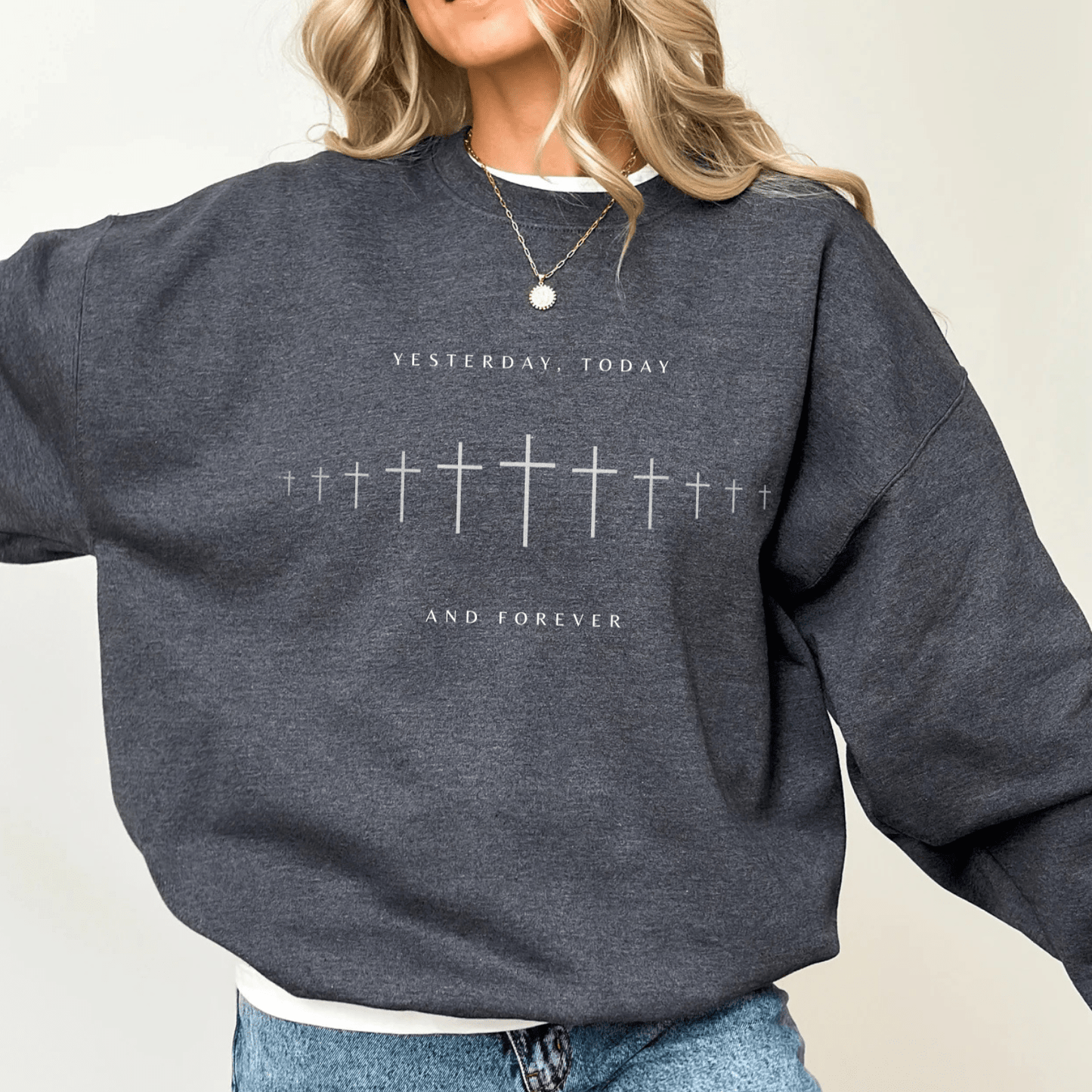 Yesterday, Today and Forever Christian Faith Gildan Jesus Sweatshirt - Hollow Point Society - Sweater